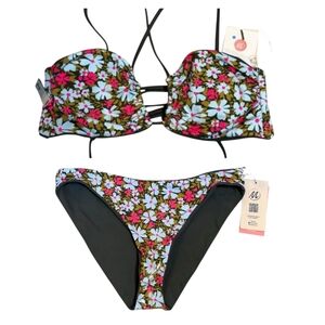 NWT Maaji Reversible Floral & Olive Bikini Set NWT – Size L